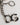 Dolce & Gabbana Silver Brass Metal DG Logo Crystal Ring Keyring Keychain