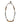 Dolce & Gabbana Silver Tone Brass Chain Beaded Gem DG Logo Bracelet