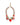 Dolce & Gabbana Gold Brass FRUIT Pendants Flowers Crystal Logo Necklace