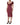 Dolce & Gabbana Maroon Silk Sweetheart Sheath Midi Dress
