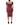 Dolce & Gabbana Maroon Silk Sweetheart Sheath Midi Dress