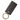 Dolce & Gabbana Black Calf Leather Logo Metal Ring Men Keychain Keyring