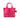 Marc Jacobs The Shiny Crinkle Micro Tote Magenta Leather Crossbody Bag Handbag