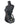 Versace Quilted Black Leather Half Moon Chain Crossbody Bag