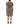 Dolce & Gabbana Brown DG Logo Chain Short-Sleeve Sheath Dress