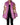 Dolce & Gabbana Pink Plush Faux Fur Gold Leather Coat Jacket