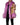 Dolce & Gabbana Pink Plush Faux Fur Gold Leather Coat Jacket