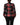 Dolce & Gabbana Red Black Plaid Silk Tie-Neck Blouse Top