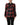 Dolce & Gabbana Red Black Plaid Silk Tie-Neck Blouse Top