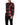 Dolce & Gabbana Red Black Plaid Silk Tie-Neck Blouse Top