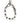 Dolce & Gabbana Silver Tone Brass Beaded Shell DG Logo Pendant Bracelet