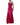 Dolce & Gabbana Hot Pink Ruched Satin Strapless Gown Dress