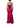 Dolce & Gabbana Hot Pink Ruched Satin Strapless Gown Dress