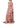 Dolce & Gabbana Light Pink Bread Print Pleated Maxi Dress