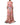 Dolce & Gabbana Light Pink Bread Print Pleated Maxi Dress