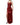 Dolce & Gabbana Red Leopard Draped Sleeveless Maxi Dress