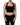 Dolce & Gabbana Black Square Neck Halter Cropped Tank Top