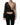Dolce & Gabbana Black Wrap Sheer Chiffon One Shoulder Top