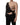 Dolce & Gabbana Black Wrap Sheer Chiffon One Shoulder Top