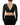 Dolce & Gabbana Black Nylon Fishnet Long Sleeve Cropped Top