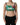 Dolce & Gabbana Turquoise Vegetable Print Silk Crop Tank Top