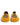 Dolce & Gabbana Yellow Velvet Crown Embroidery Loafers Shoes