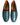 Dolce & Gabbana Blue Leather Logo Slip On Men Loafers Shoes