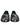 Dolce & Gabbana Black Leaf Embroidery Dress Men Loafers Shoes