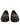 Dolce & Gabbana Black Leather Crown Embellished Loafers Shoes