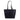 Michael Kors Womens Jet Set Travel Medium Double Pocket Tote Black/SIlver 35F3GTVT8B-001