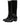 Dolce & Gabbana Black Leather Knee High Heels Boots Shoes