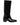 Dolce & Gabbana Black Leather Knee High Heels Boots Shoes