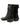 Dolce & Gabbana Black Leather DG Plaque Mid Calf Boots Shoes