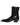 Dolce & Gabbana Black Leather DG Plaque Mid Calf Boots Shoes