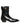Dolce & Gabbana Black Leather DG Plaque Mid Calf Boots Shoes