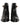 Dolce & Gabbana Black Leather Logo Buckle Mid Calf Boots Shoes