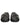 Dolce & Gabbana Black Strass Criss Cross Slide Sandals Shoes