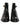 Dolce & Gabbana Black Leather Logo Buckle Mid Calf Boots Shoes