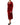 Dolce & Gabbana Red Silk Satin Draped Midi Floral Applique Dress