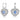 Swarovski Gray Stainless Steel Earrings