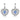 Swarovski Gray Stainless Steel Earrings