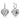 Swarovski Gray Stainless Steel Earrings