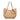 Guess Jeans Beige Polyurethane Women's Bag with Shoulder Handles