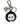 Dolce & Gabbana Black Kaisen Panda Chibi Charm Metal Keychain Keyring