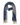 Gucci Monogram Blue Cashmere & Wool Scarf with Beige & Cream Fringe