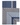 Gucci Monogram Blue Cashmere & Wool Scarf with Beige & Cream Fringe