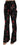 Dolce & Gabbana Floral Print Black Boot Cut Trouser Pants