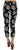 Dolce & Gabbana Black Palm Leaf Print Skinny Pants