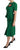 Dolce & Gabbana Green Heart Patch Mermaid Midi Viscose Dress