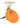 Dolce & Gabbana Stunning Orange Gold Keychain & Bag Charm